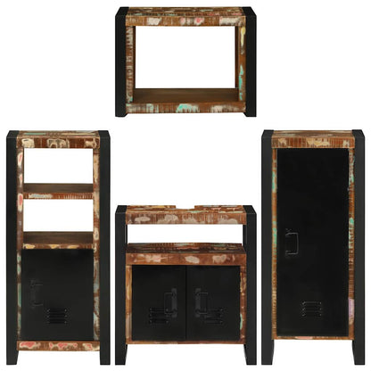 Set di mobili per il bagno 4 pcs Legno massello riciclato | homemem39
