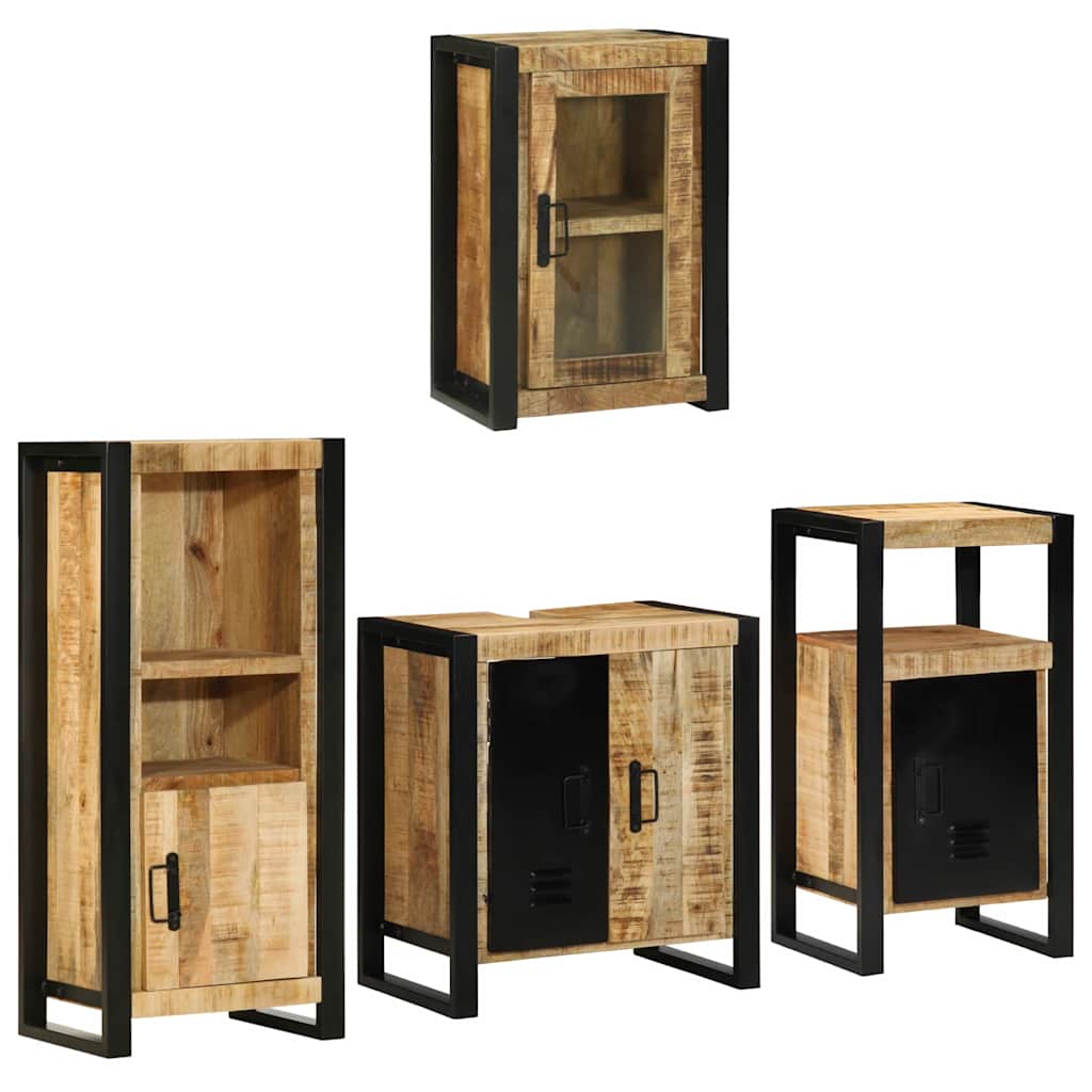 Set di mobili per il bagno 4 pz Marrone 55 x 35 x 60 cm | homemem39