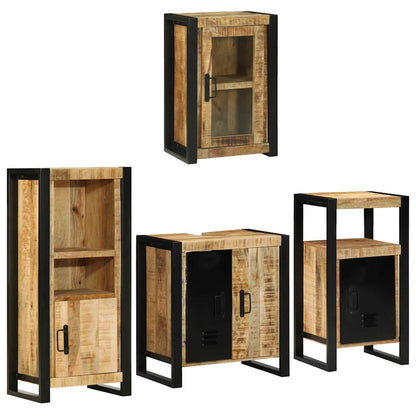 Set di mobili per il bagno 4 pz Marrone 55 x 35 x 60 cm | homemem39