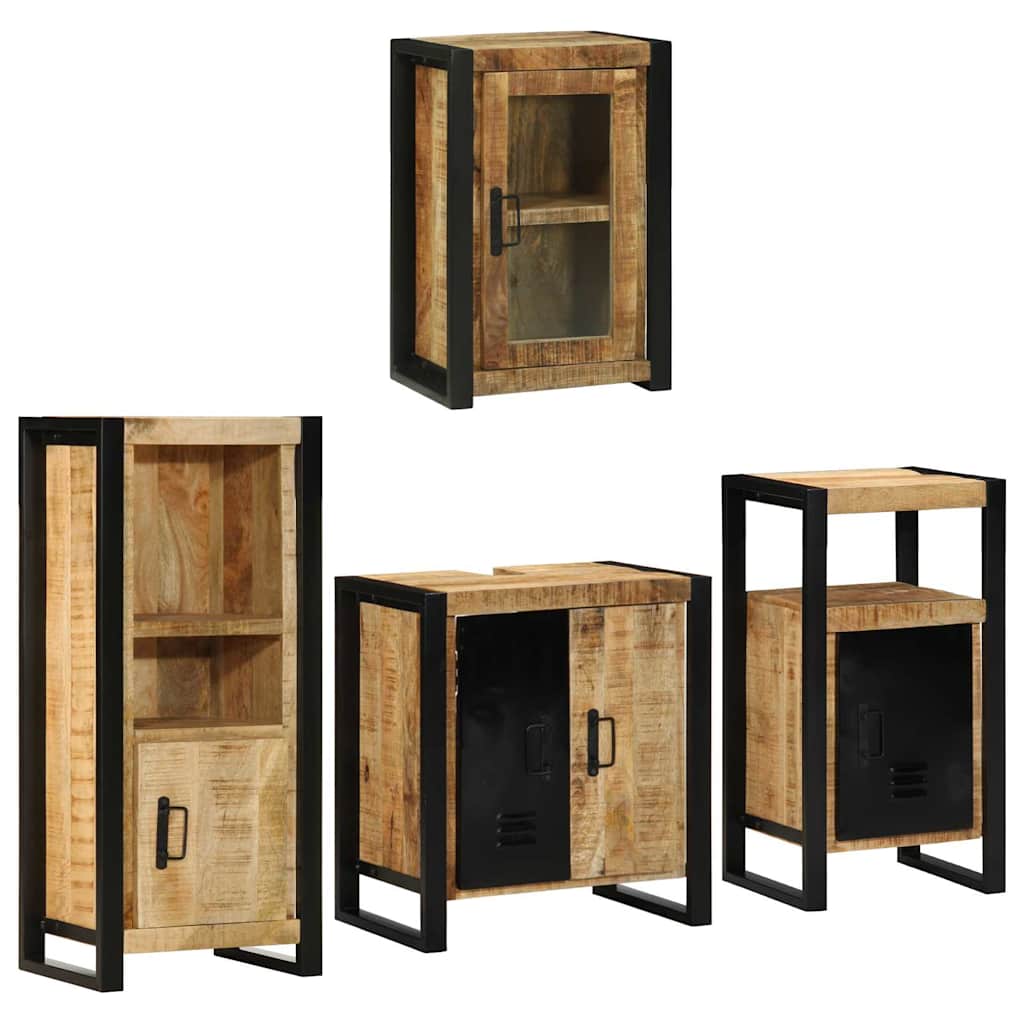 Set di mobili per il bagno 4 pz Marrone 55 x 35 x 60 cm | homemem39