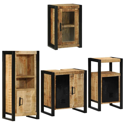 Set di mobili per il bagno 4 pz Marrone 55 x 35 x 60 cm | homemem39