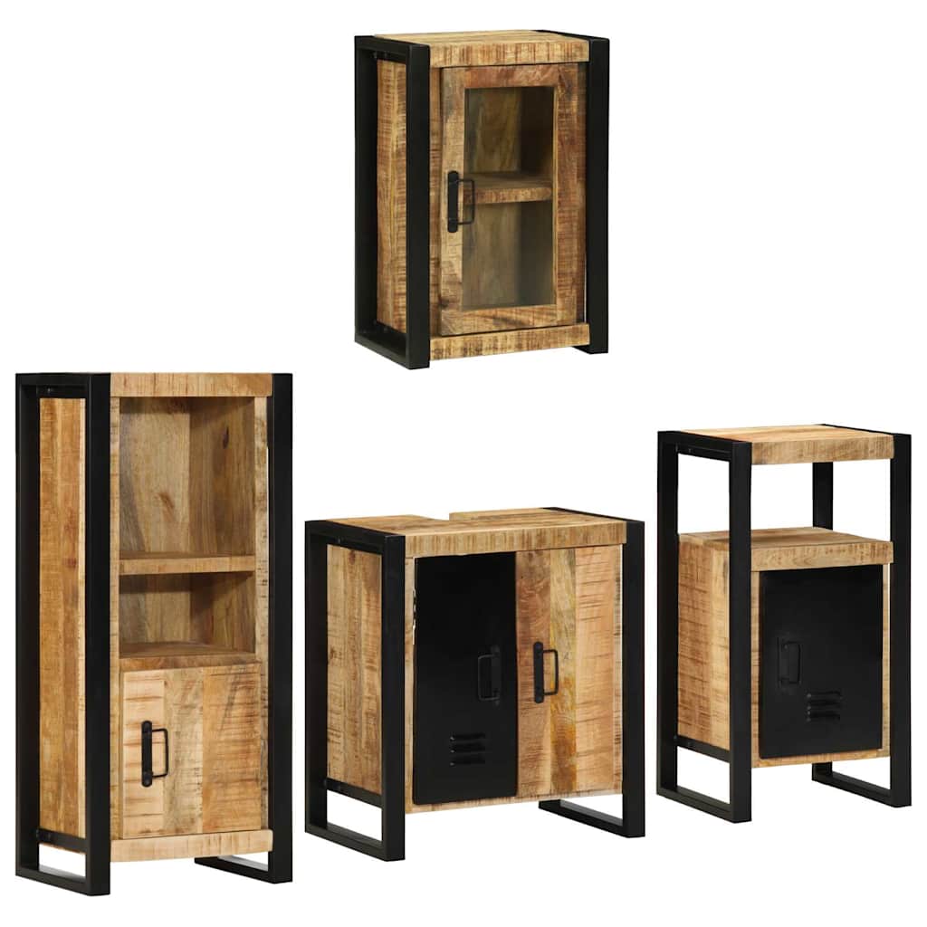 Set di mobili per il bagno 4 pz Marrone 55 x 35 x 60 cm | homemem39