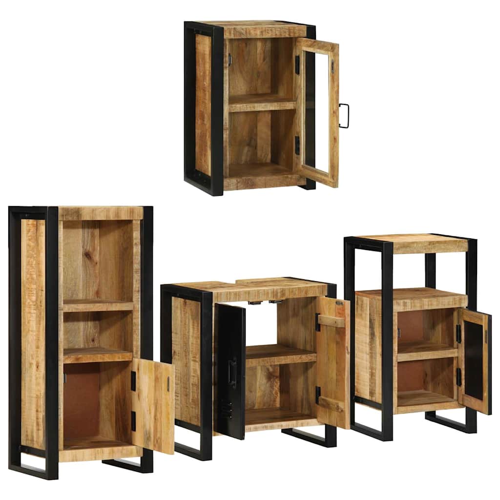 Set di mobili per il bagno 4 pz Marrone 55 x 35 x 60 cm | homemem39