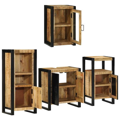 Set di mobili per il bagno 4 pz Marrone 55 x 35 x 60 cm | homemem39