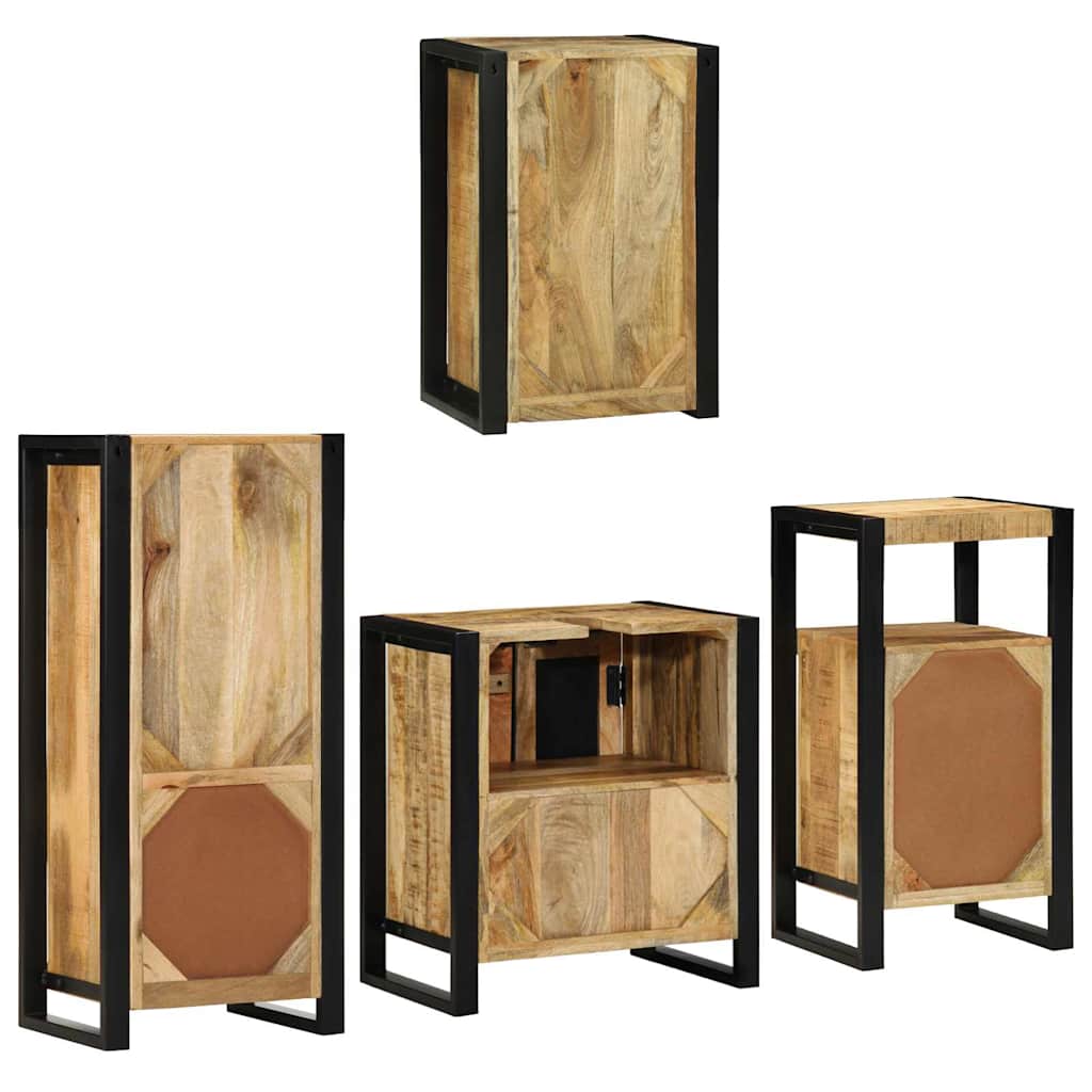 Set di mobili per il bagno 4 pz Marrone 55 x 35 x 60 cm | homemem39