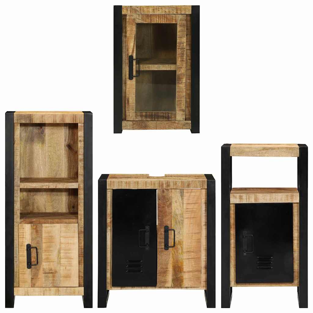 Set di mobili per il bagno 4 pz Marrone 55 x 35 x 60 cm | homemem39