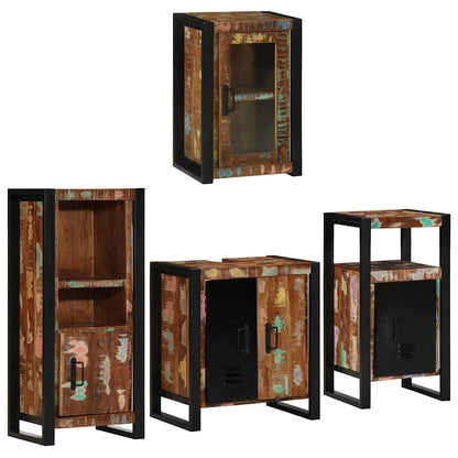 Set di mobili per il bagno 4 pcs Legno massello riciclato | homemem39