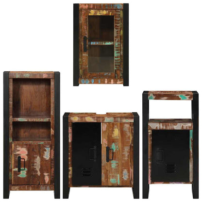 Set di mobili per il bagno 4 pcs Legno massello riciclato | homemem39
