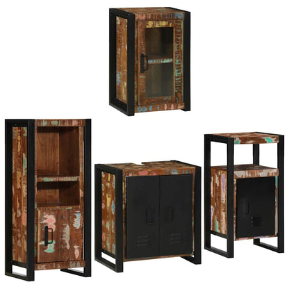 Set di mobili per il bagno 4 pcs Legno massello riciclato | homemem39