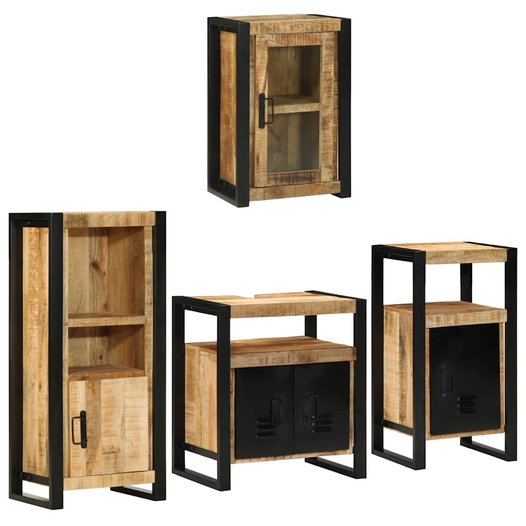 Set di mobili per il bagno 4 pz Marrone 55 x 35 x 60 cm | homemem39