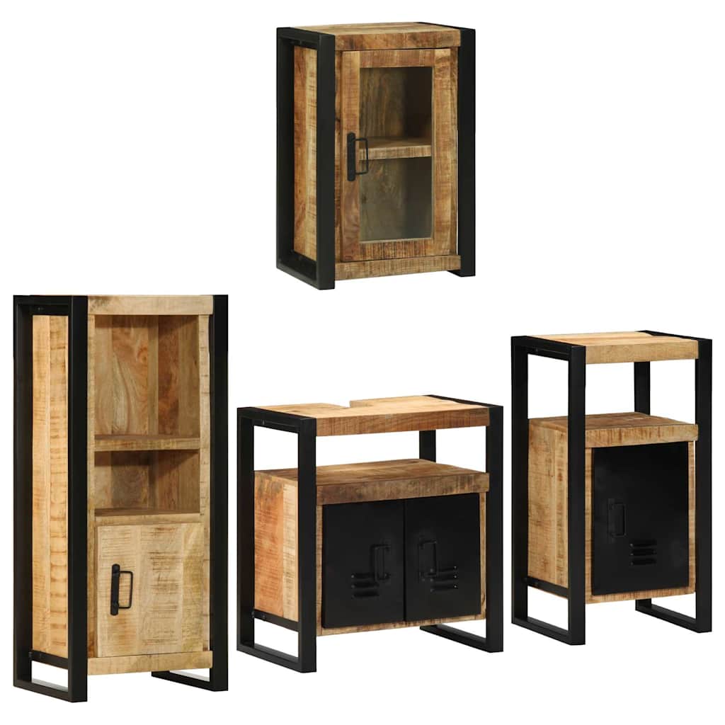 Set di mobili per il bagno 4 pz Marrone 55 x 35 x 60 cm | homemem39