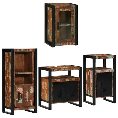 Set di mobili per il bagno 4 pcs Legno massello riciclato | homemem39