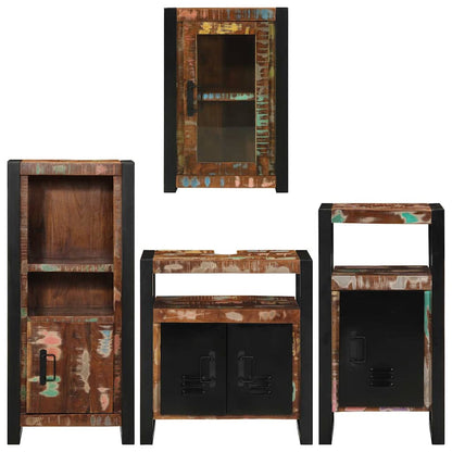 Set di mobili per il bagno 4 pcs Legno massello riciclato | homemem39