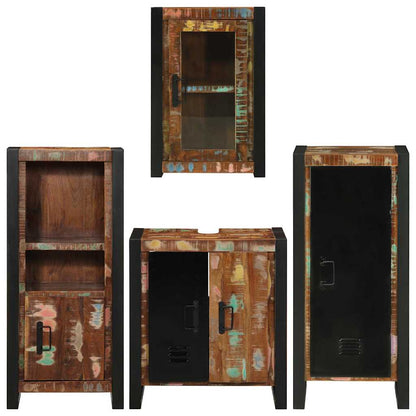 Set di mobili per il bagno 4 pcs Legno massello riciclato | homemem39
