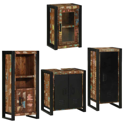 Set di mobili per il bagno 4 pcs Legno massello riciclato | homemem39