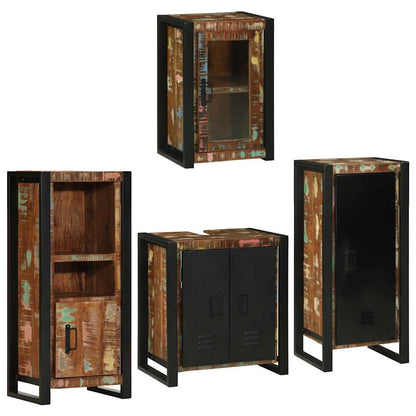 Set di mobili per il bagno 4 pcs Legno massello riciclato | homemem39