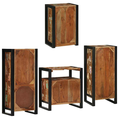 Set di mobili per il bagno 4 pcs Legno massello riciclato | homemem39