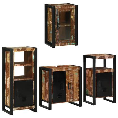Set di mobili per il bagno 4 pcs Legno massello riciclato | homemem39