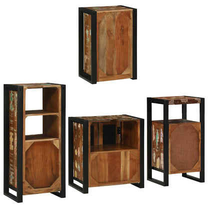 Set di mobili per il bagno 4 pcs Legno massello riciclato | homemem39