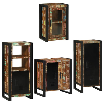 Set di mobili per il bagno 4 pcs Legno massello riciclato | homemem39