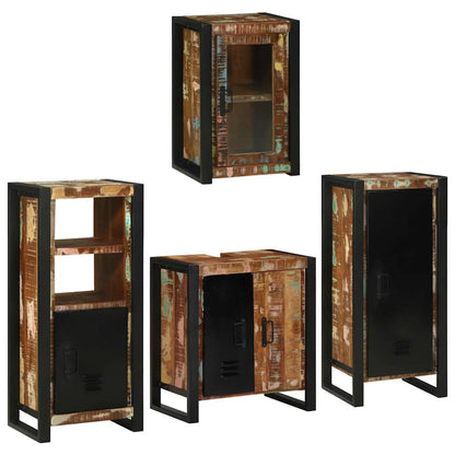 Set di mobili per il bagno 4 pcs Legno massello riciclato | homemem39