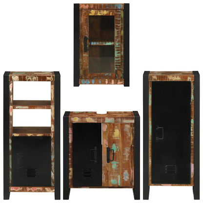 Set di mobili per il bagno 4 pcs Legno massello riciclato | homemem39