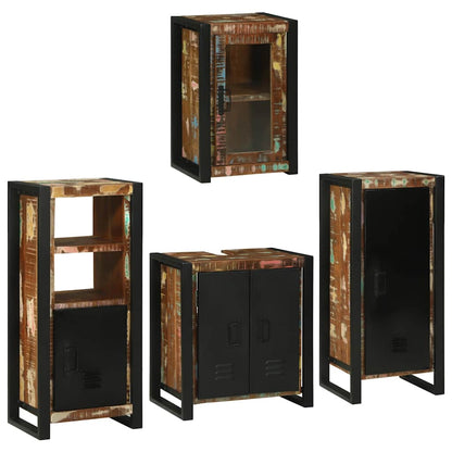 Set di mobili per il bagno 4 pcs Legno massello riciclato | homemem39