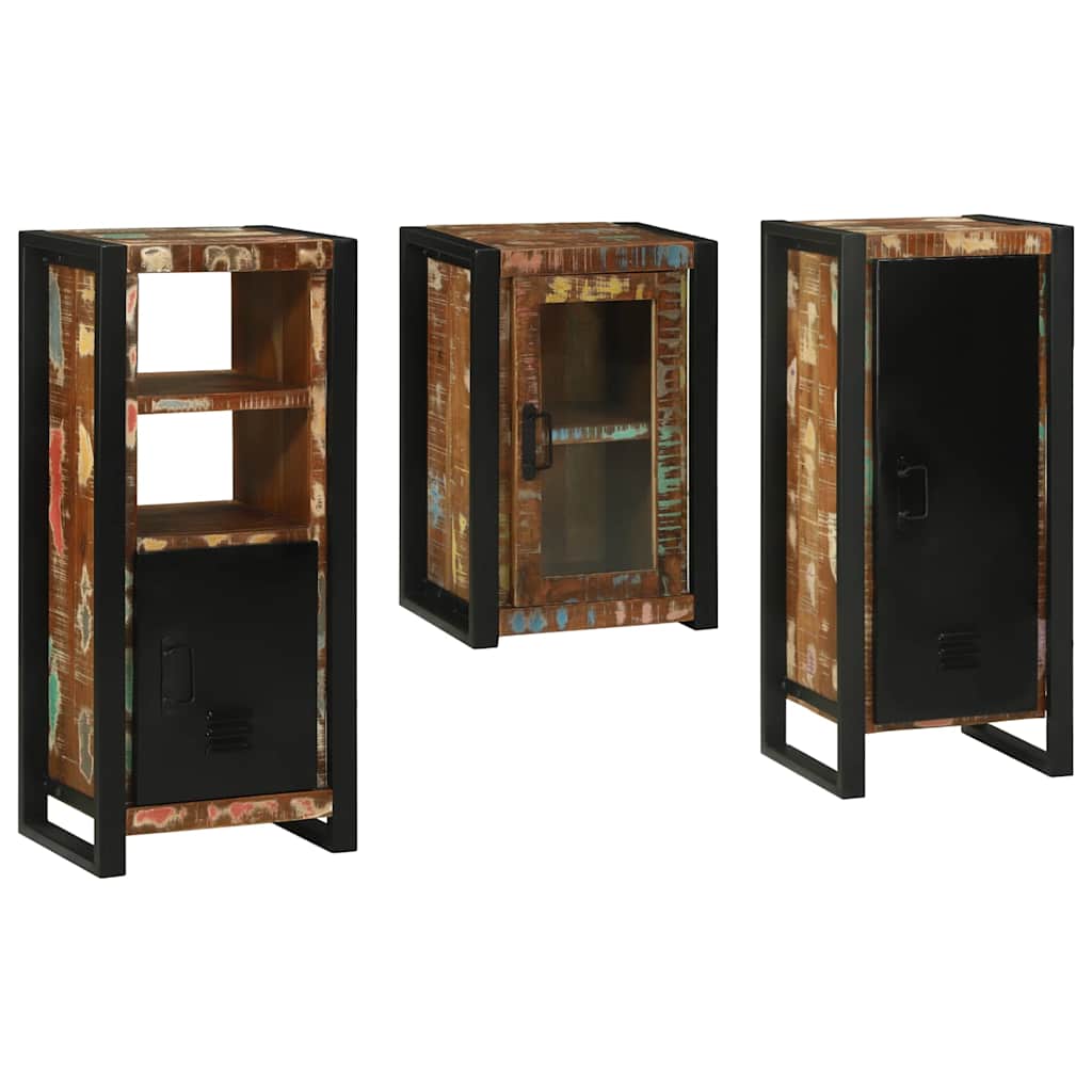 Set di mobili per il bagno 3 pcs Legno massello riciclato | homemem39