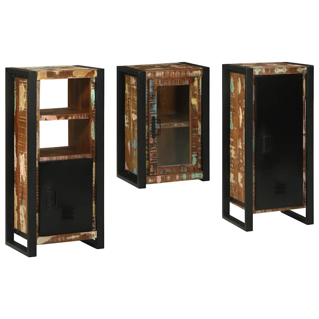 Set di mobili per il bagno 3 pcs Legno massello riciclato | homemem39