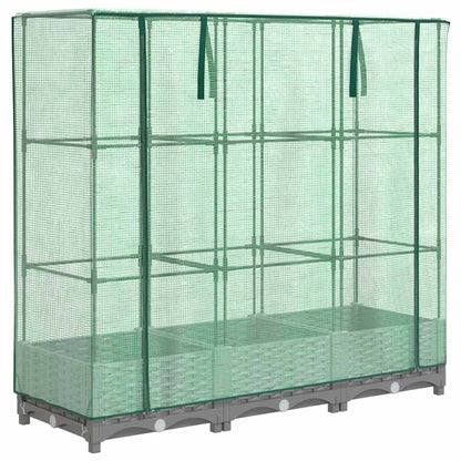 Letto Rialzato con Copertura Serra Effetto Rattan 120x40x123 cm