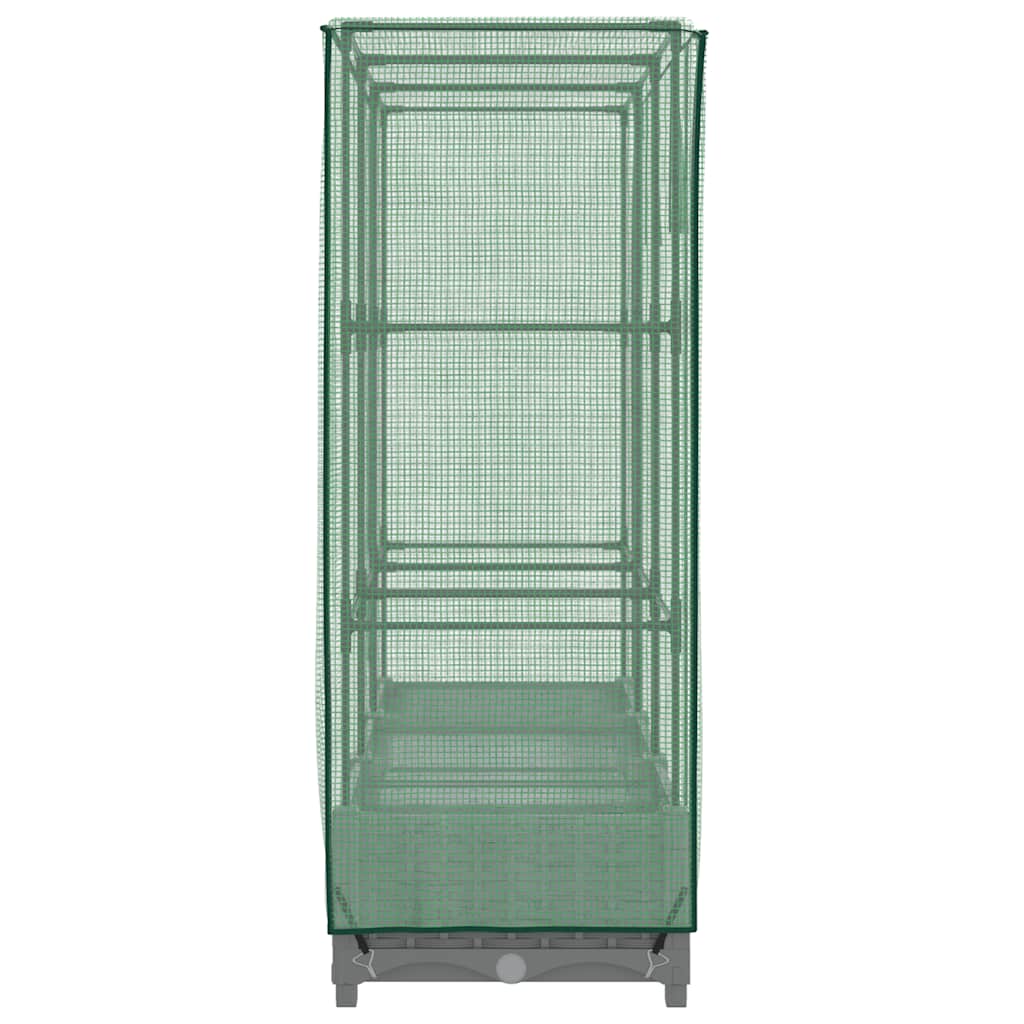 Letto Rialzato con Copertura Serra Effetto Rattan 120x40x123 cm