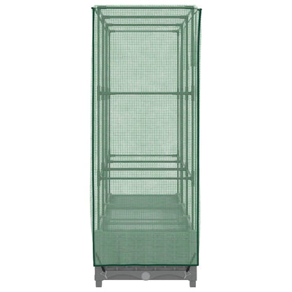 Letto Rialzato con Copertura Serra Effetto Rattan 120x40x123 cm