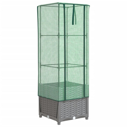 Letto Rialzato con Copertura Serra Effetto Rattan 40x40x139 cm | homemem39