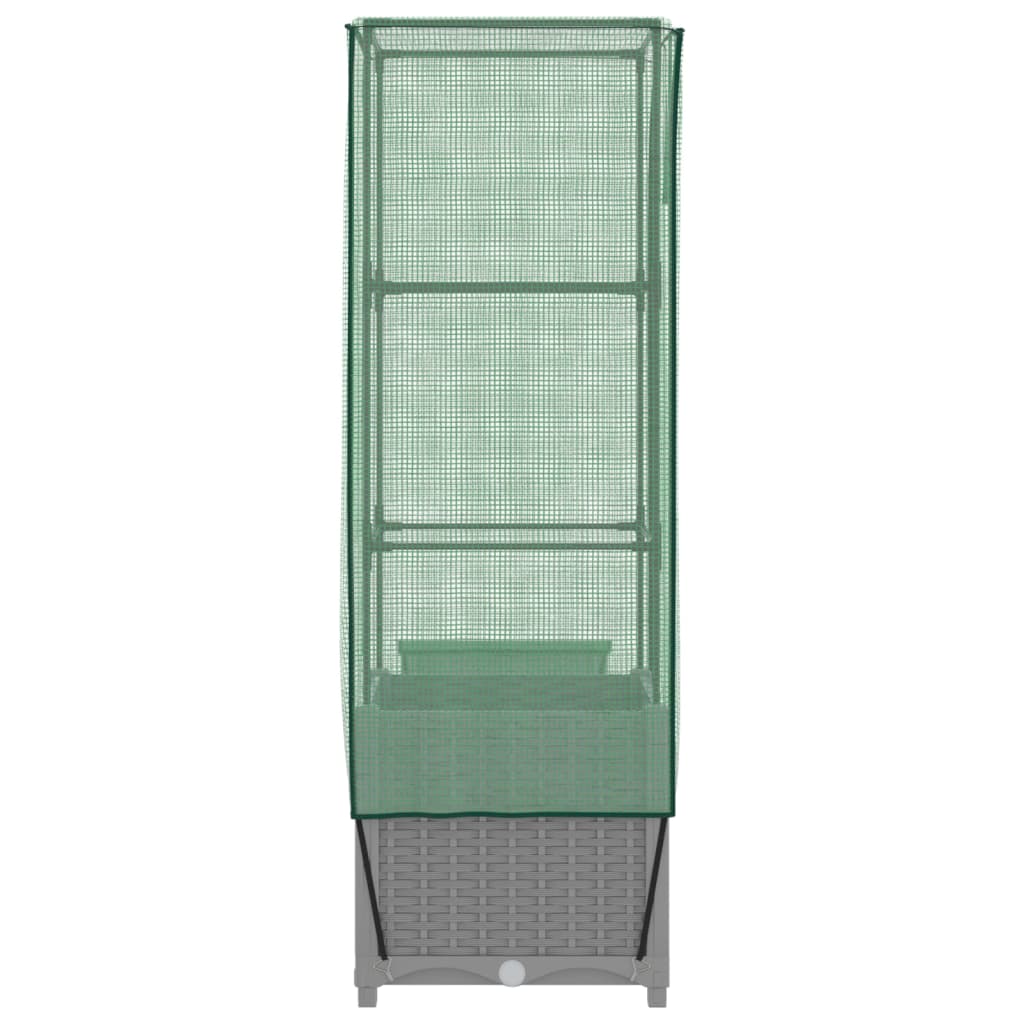Letto Rialzato con Copertura Serra Effetto Rattan 40x40x139 cm | homemem39