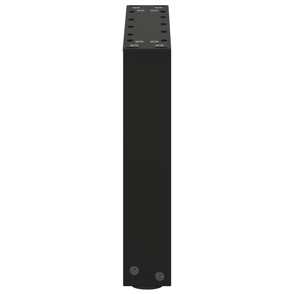 Gambe per Tavolino da Caffè a Forma di U 2 pz Nere 30x(30-31) cm Acciaio