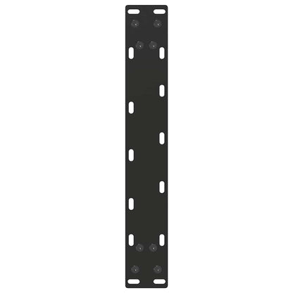 Gambe per Tavolino da Caffè a Forma di U 2 pz Nere 30x(30-31) cm Acciaio