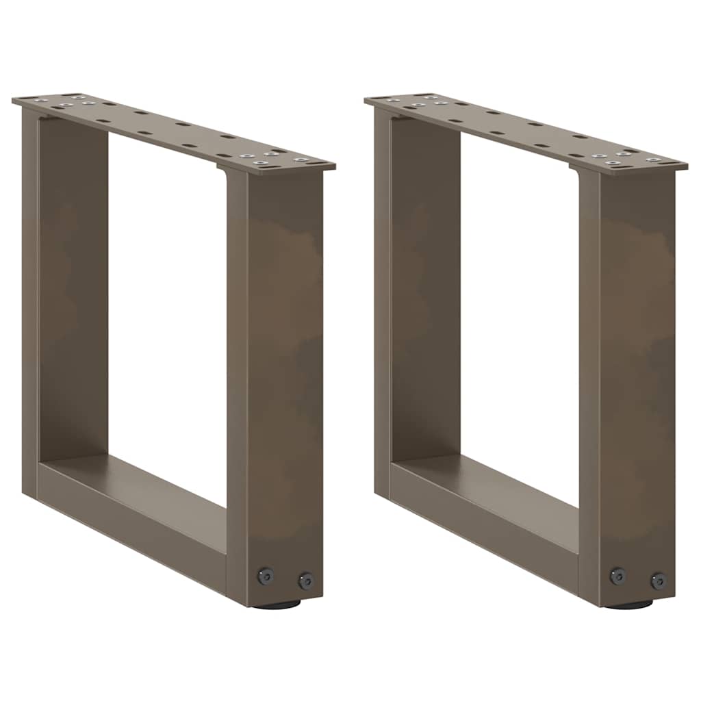 Gambe per Tavolino da Caffè forma U 2 pz Naturale 40x(30-31) cm