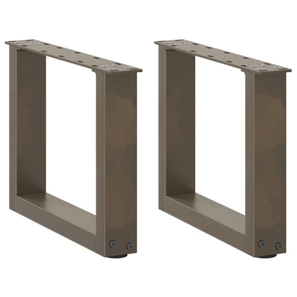 Gambe per Tavolino da Caffè forma U 2 pz Naturale 40x(30-31) cm