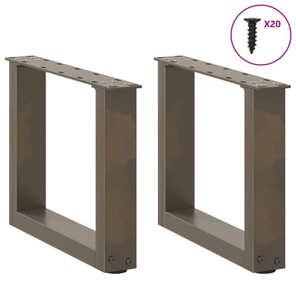 Gambe per Tavolino da Caffè forma U 2 pz Naturale 40x(30-31) cm