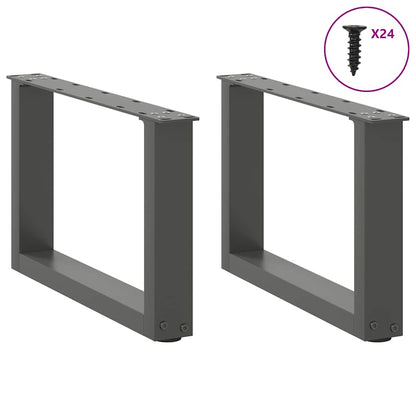 Gambe per Tavolino da Caffè forma U 2 pz 70x(30-31)