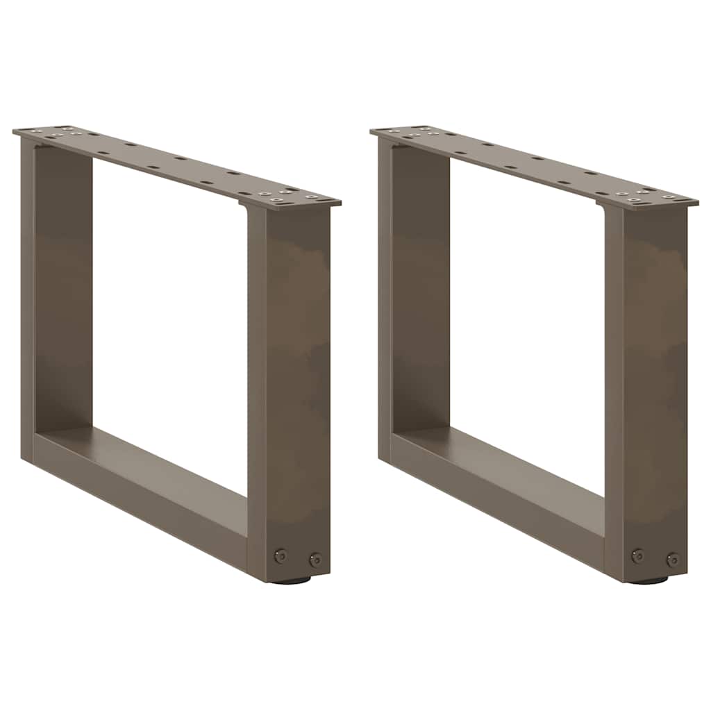 Gambe per Tavolino da Caffè forma U 2 pz Naturale 50x(30-31) cm