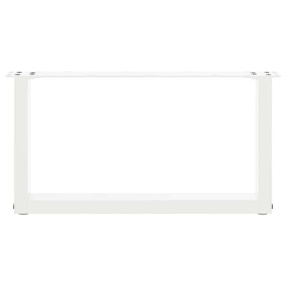 Gambe per Tavolino da Caffè a Forma di U 2 pz Bianche 60x(30-31) cm Acciaio - homemem39