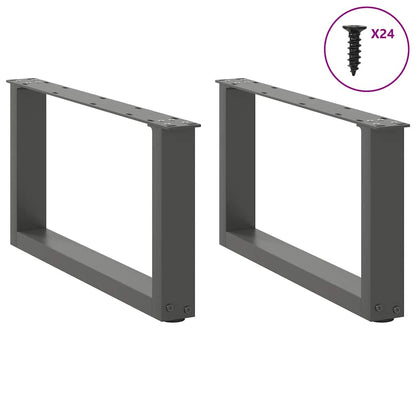 Gambe per Tavolino da Caffè forma U 2 pz 70x(30-31)