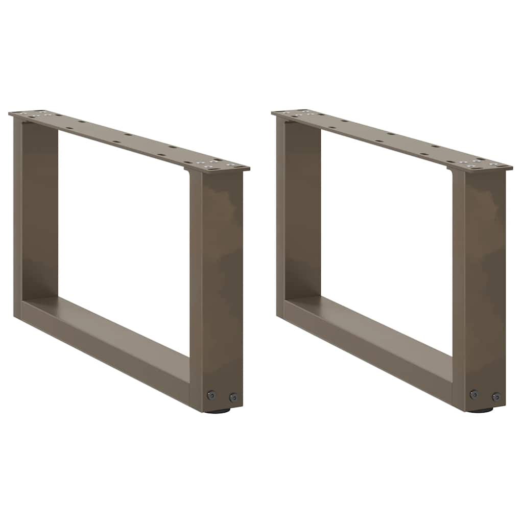 Gambe per Tavolino da Caffè forma U 2 pz Naturale 60x(30-31) cm