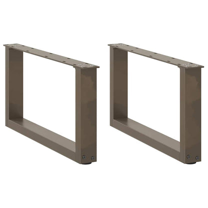 Gambe per Tavolino da Caffè forma U 2 pz Naturale 60x(30-31) cm