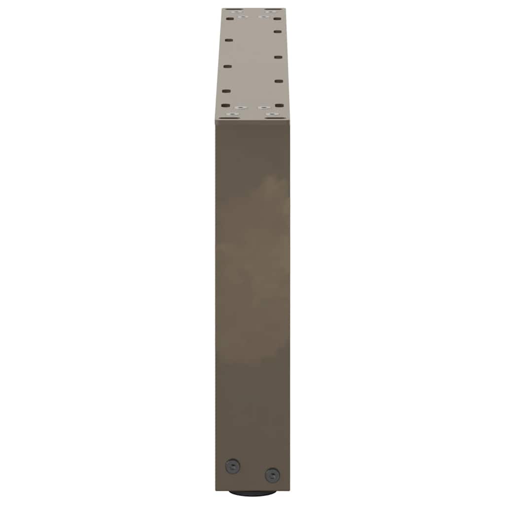 Gambe per Tavolino da Caffè a Forma di U 2 pz Acciaio Naturale 60x(30-31) cm Acciaio