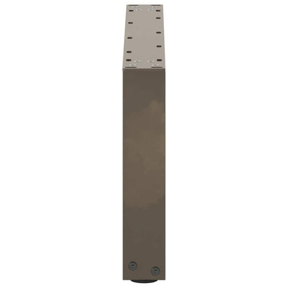 Gambe per Tavolino da Caffè a Forma di U 2 pz Acciaio Naturale 60x(30-31) cm Acciaio