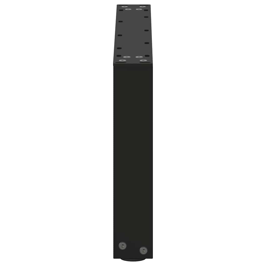 Gambe per Tavolino da Caffè a Forma di U 2 pz Nere 70x(30-31)cm