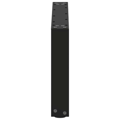 Gambe per Tavolino da Caffè a Forma di U 2 pz Nere 70x(30-31)cm