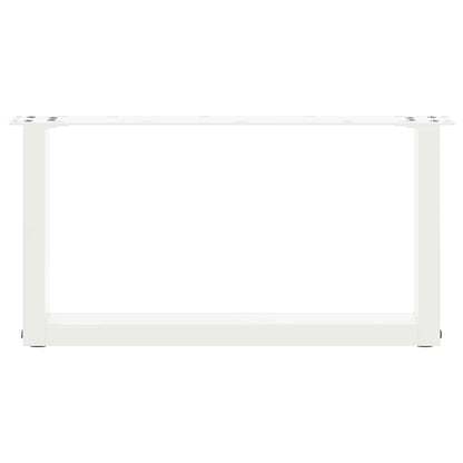Gambe per Tavolino da Caffè a Forma di U 2 pz Bianche 70x(30-31) cm Acciaio - homemem39